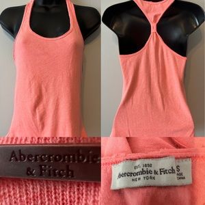 Abercrombie flowy tank top, fluorescent coral size small.